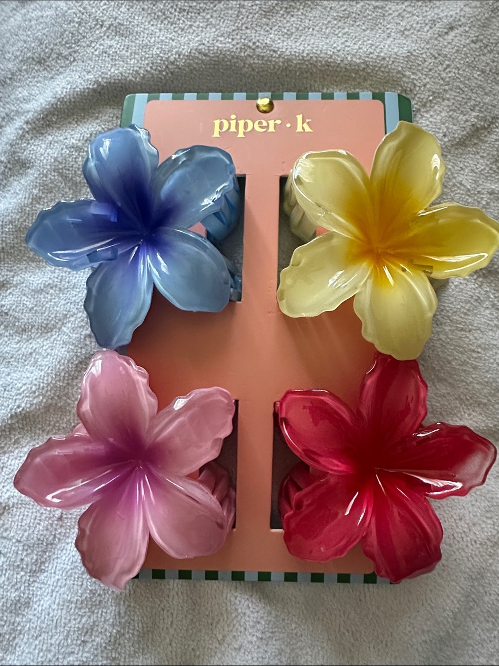 4 Pcs Large Floral Hair Clips